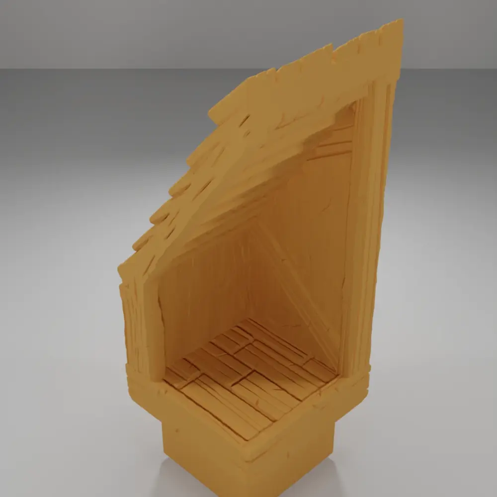 Roof End Right - Medieval Town Part 1 - Dungeon Blocks
