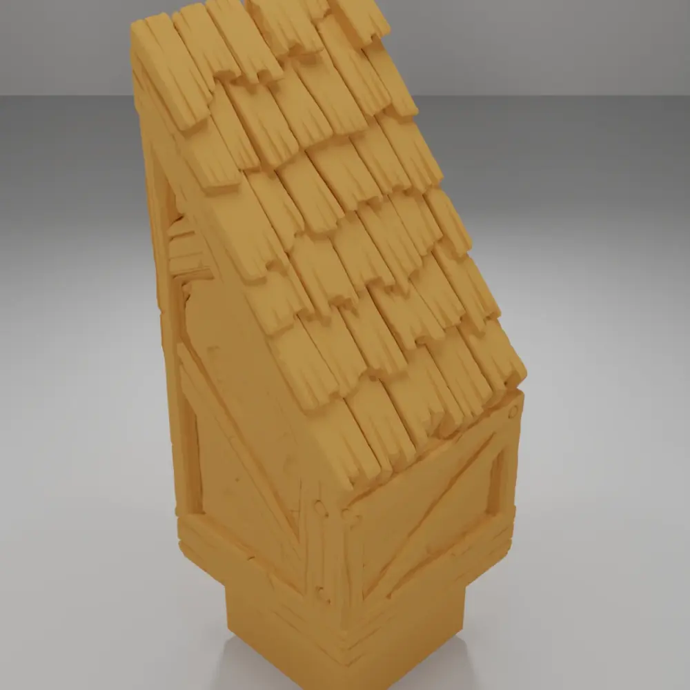 Roof End Right - Medieval Town Part 1 - Dungeon Blocks