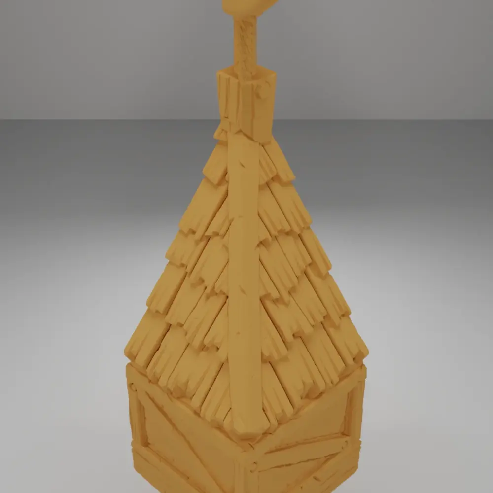 Roof Angle Flag - Medieval Town Part 1 - Dungeon Blocks