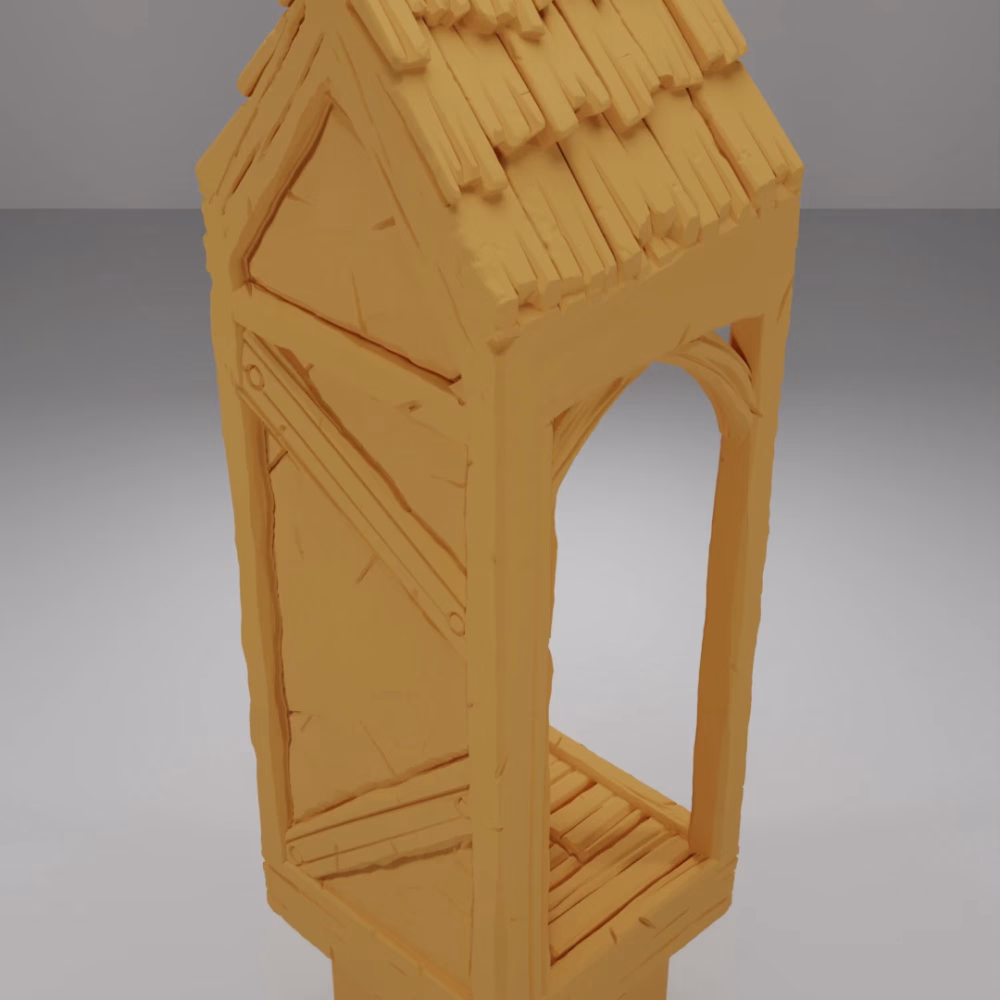 Roof Center End - Medieval Town Part 1 - Dungeon Blocks