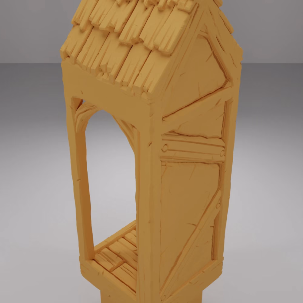 Roof Center End - Medieval Town Part 1 - Dungeon Blocks