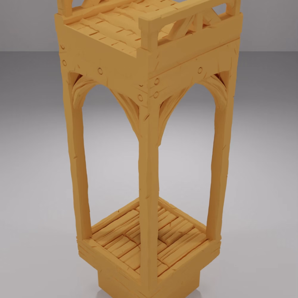 Roof Flat Straight - Medieval Town Part 1 - Dungeon Blocks
