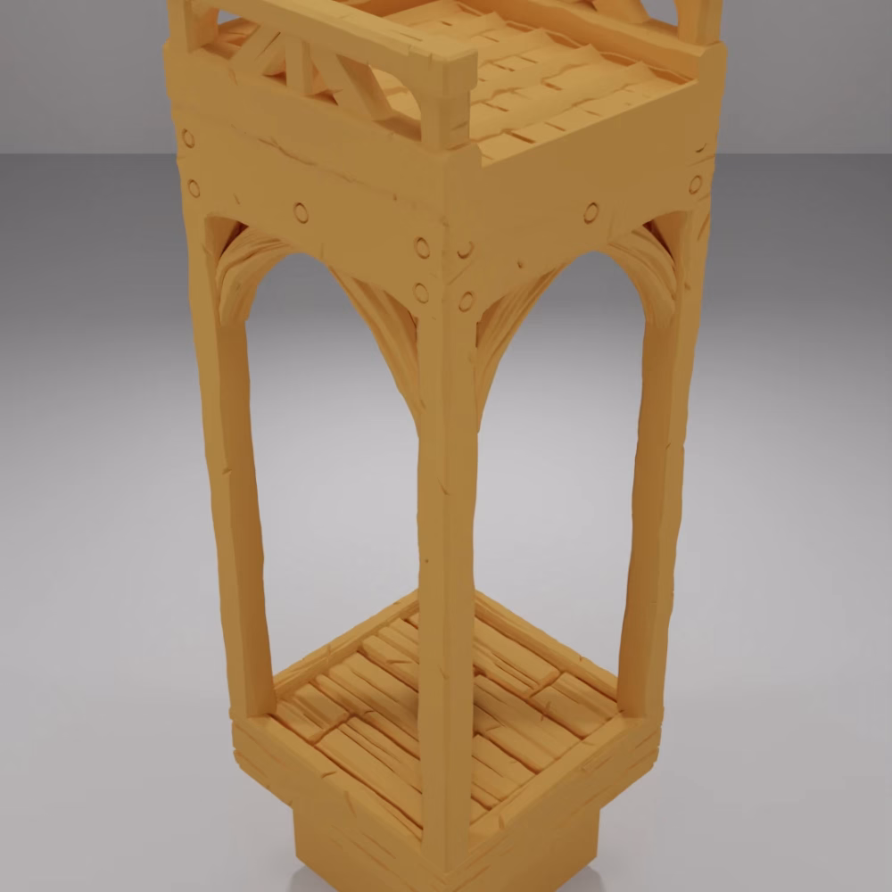 Roof Flat End - Medieval Town Part 1 - Dungeon Blocks