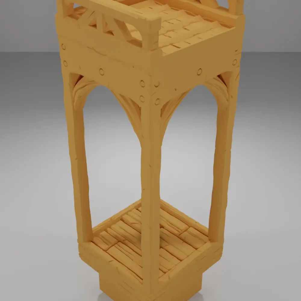Roof Flat End - Medieval Town Part 1 - Dungeon Blocks