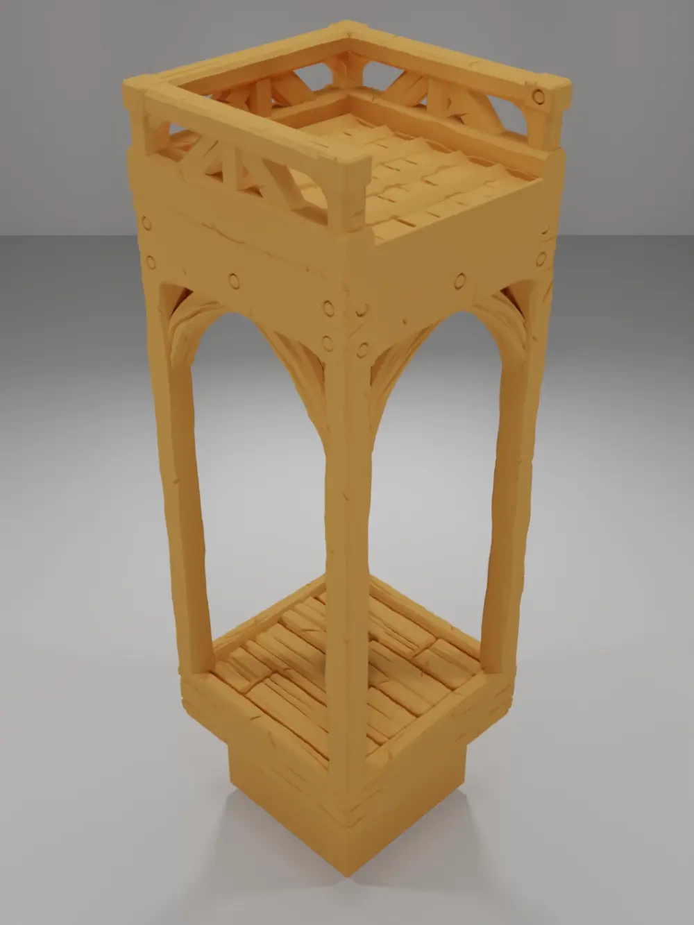 Roof Flat End - Medieval Town Part 1 - Dungeon Blocks