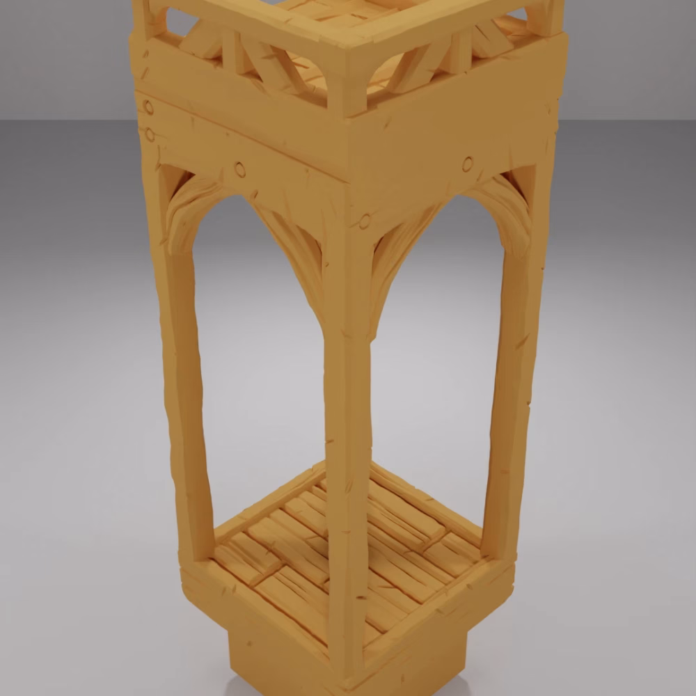 Roof Flat End - Medieval Town Part 1 - Dungeon Blocks