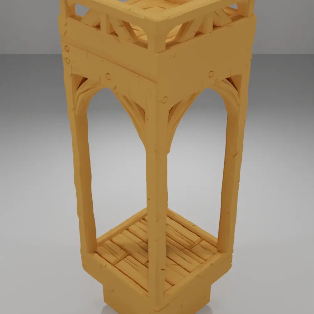 Roof Flat End - Medieval Town Part 1 - Dungeon Blocks