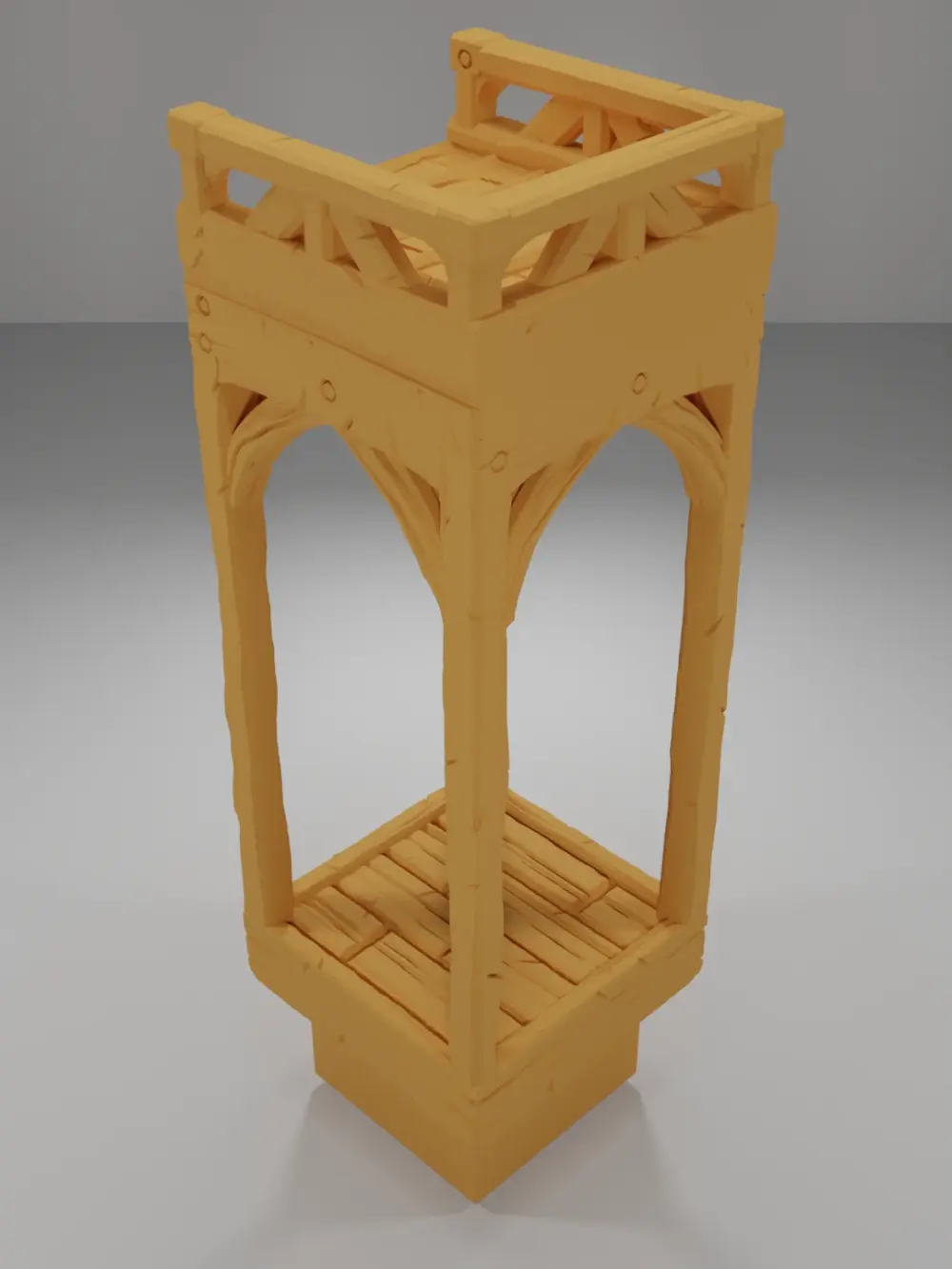 Roof Flat End - Medieval Town Part 1 - Dungeon Blocks