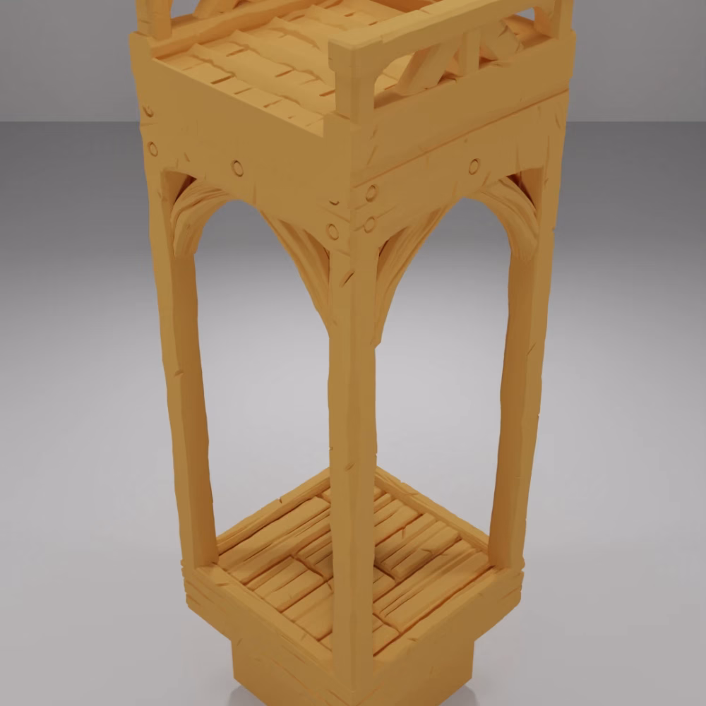 Roof Flat End - Medieval Town Part 1 - Dungeon Blocks