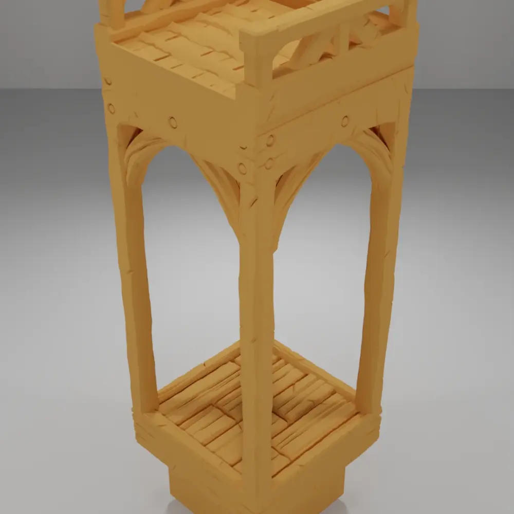 Roof Flat End - Medieval Town Part 1 - Dungeon Blocks
