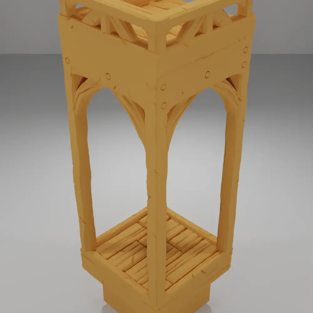 Roof Flat End - Medieval Town Part 1 - Dungeon Blocks