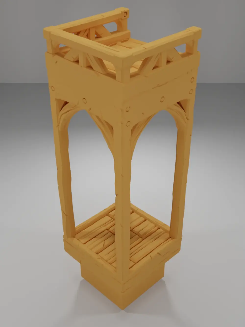 Roof Flat End - Medieval Town Part 1 - Dungeon Blocks