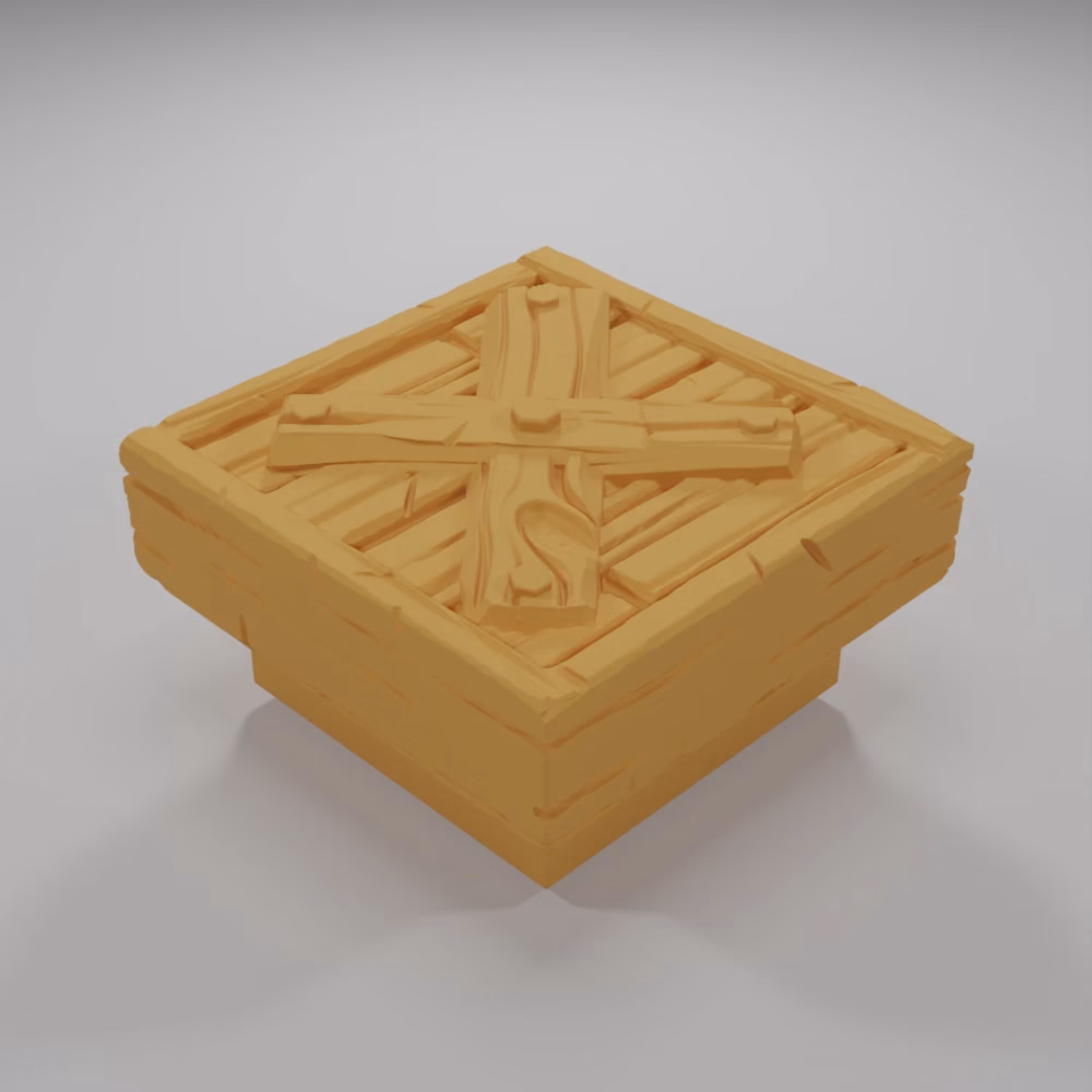 Wood Ground Cross - Medieval Town Part 1 - Dungeon Blocks