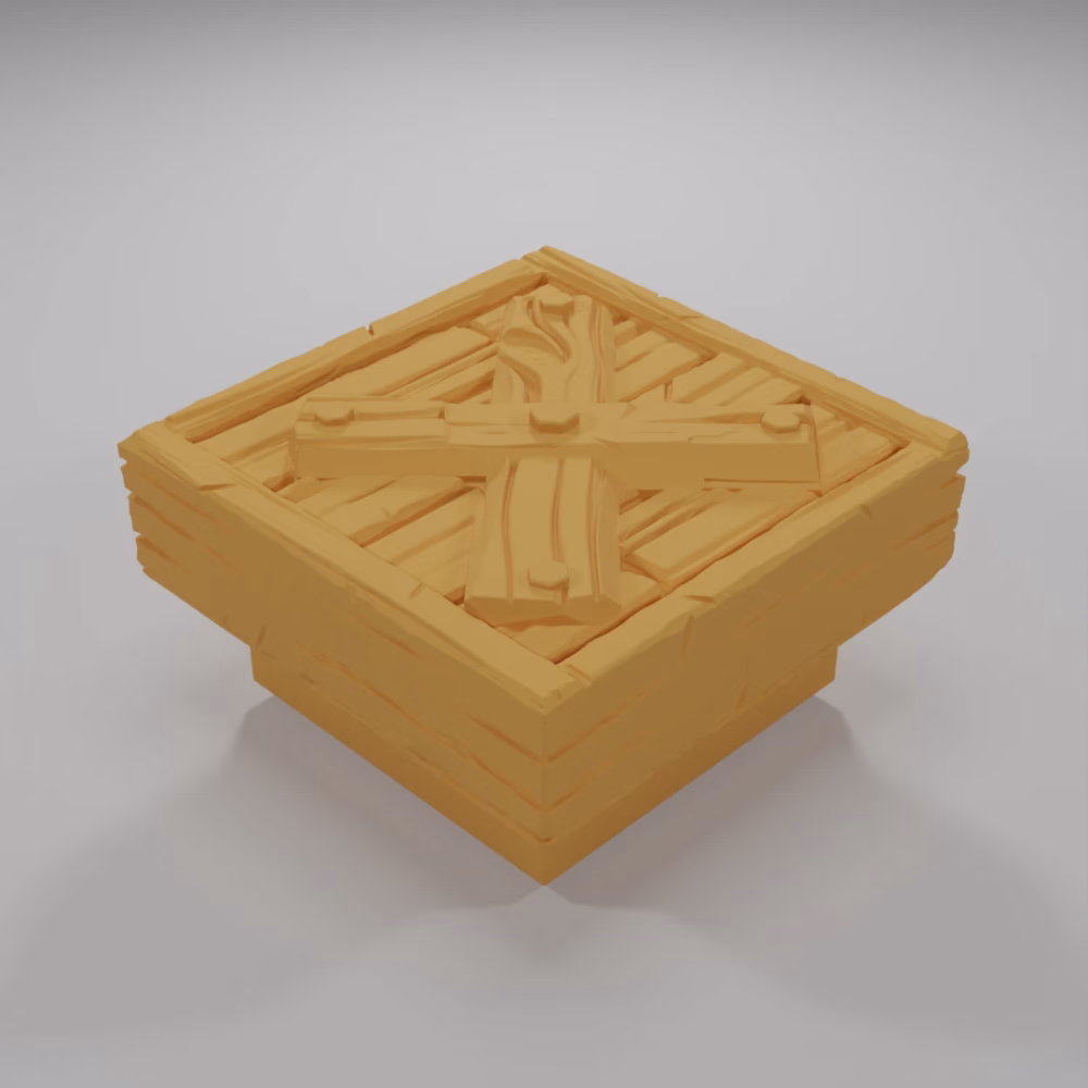 Wood Ground Cross - Medieval Town Part 1 - Dungeon Blocks