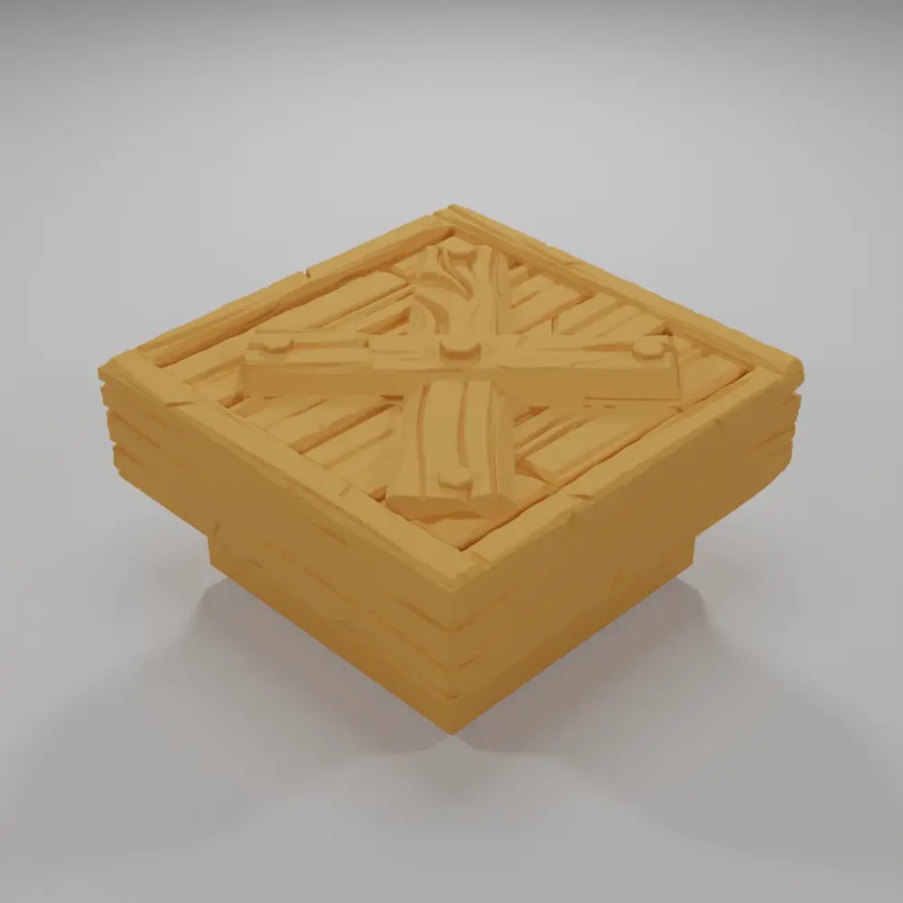 Wood Ground Cross - Medieval Town Part 1 - Dungeon Blocks