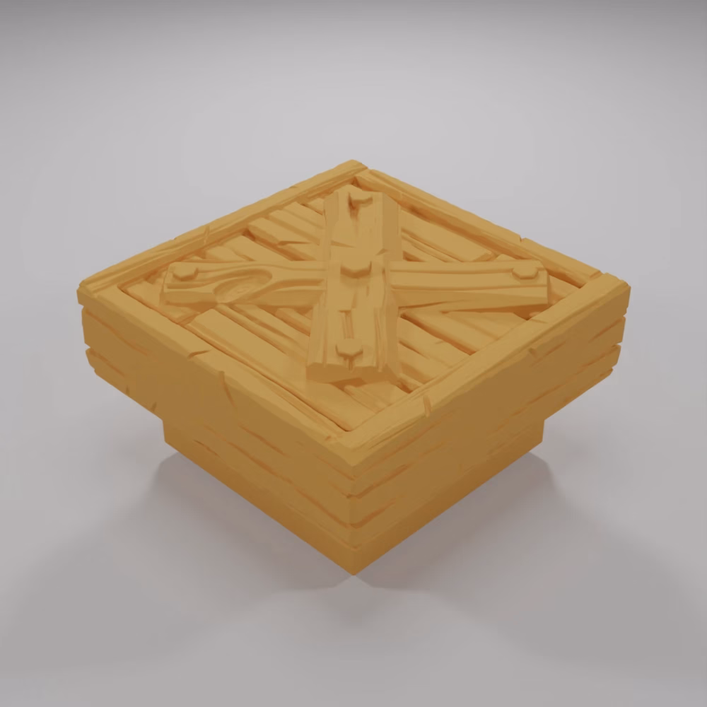Wood Ground Cross - Medieval Town Part 1 - Dungeon Blocks