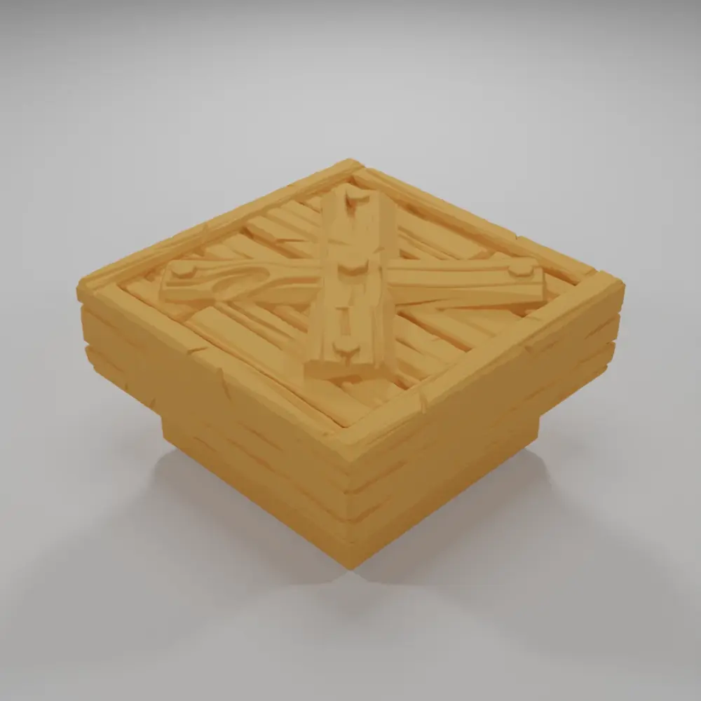 Wood Ground Cross - Medieval Town Part 1 - Dungeon Blocks