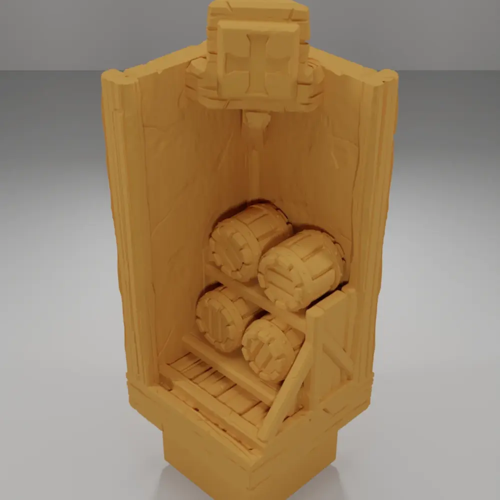 Little Barrels Tall Angle - Medieval Town Part 1 - Dungeon Blocks