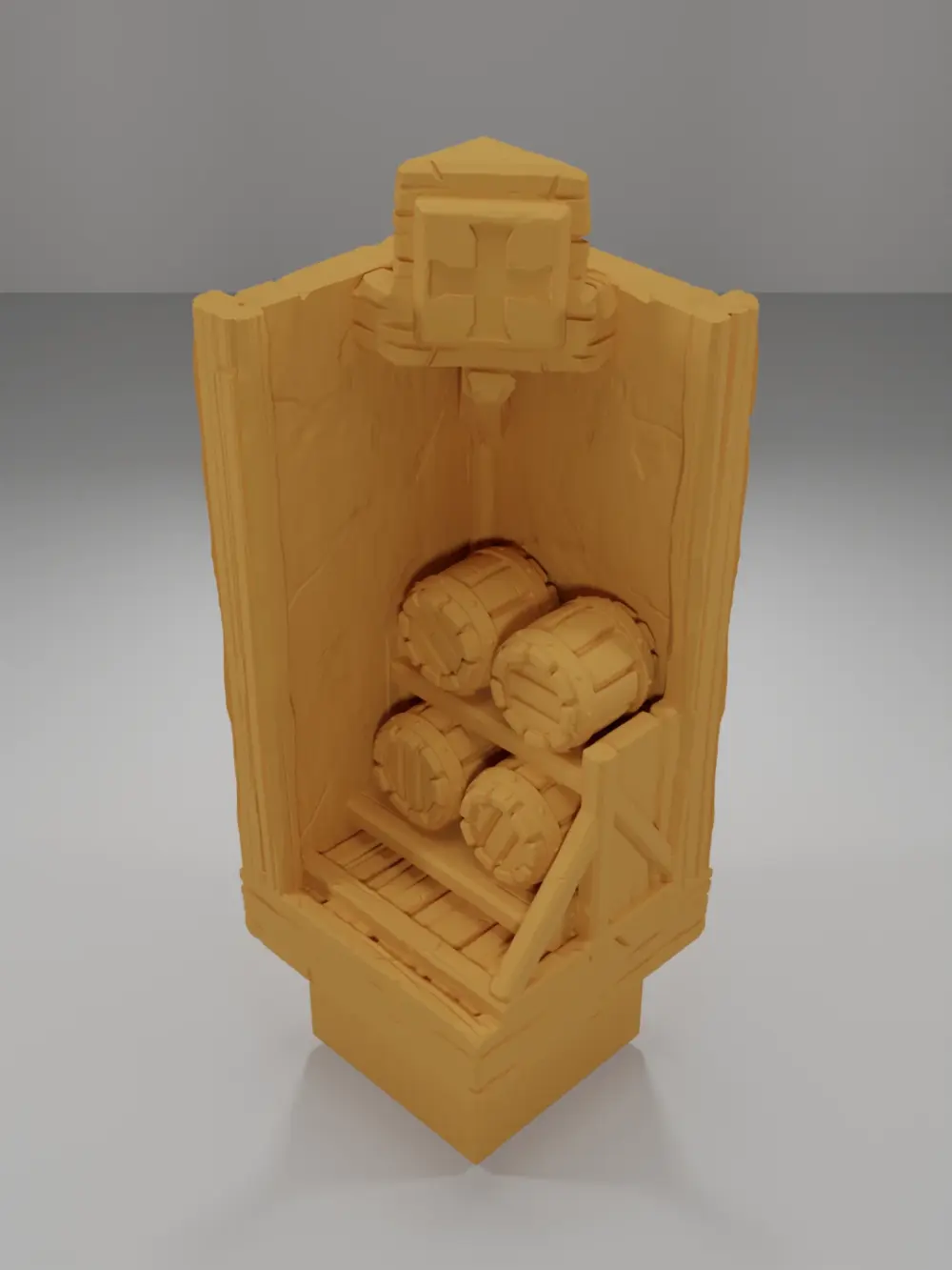 Little Barrels Tall Angle - Medieval Town Part 1 - Dungeon Blocks - MT1-136-NL