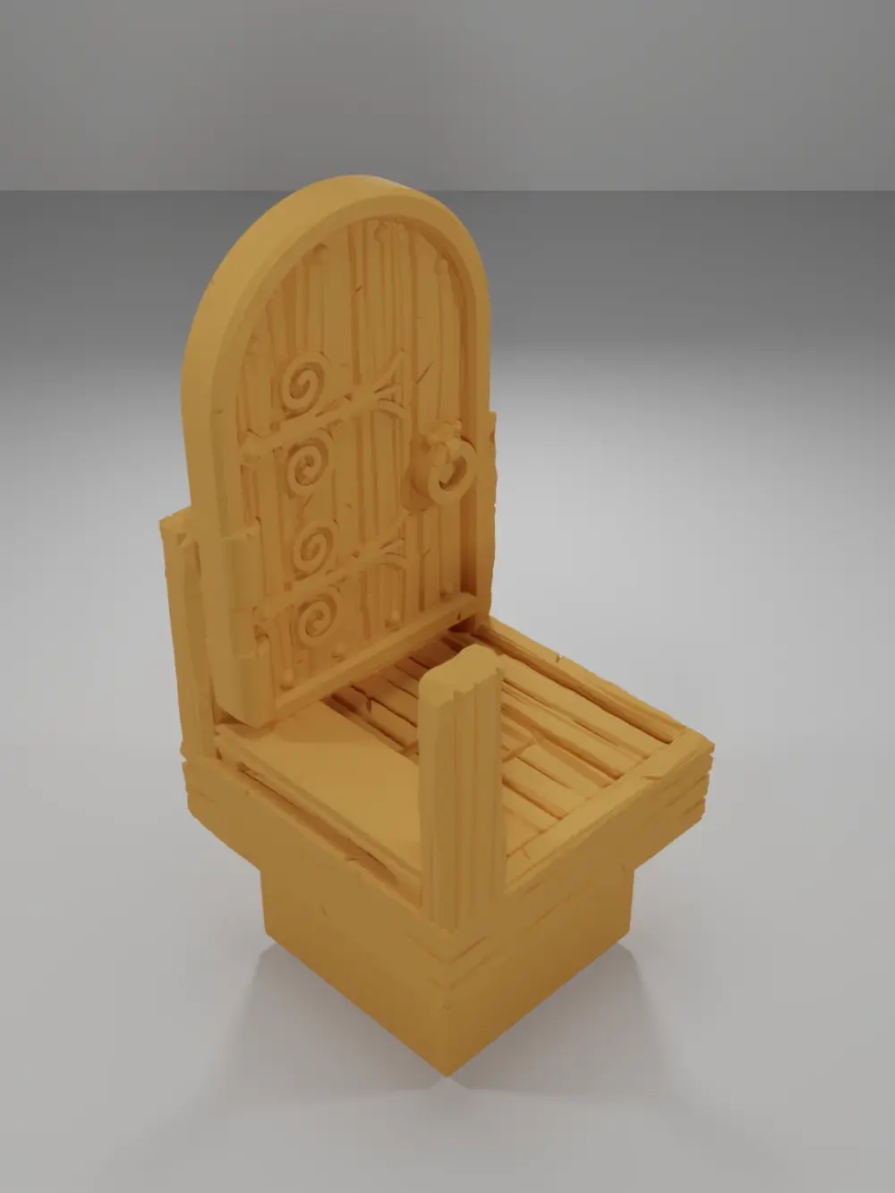 Small Door Angle Right Opened - Medieval Town Part 1 - Dungeon Blocks