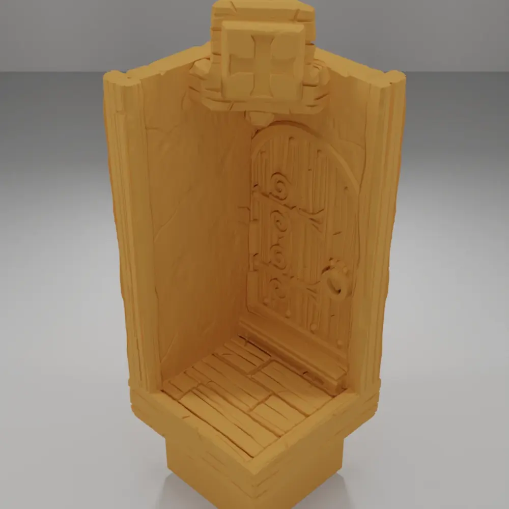 Small Door Angle Left Closed Tall - Medieval Town Part 1 - Dungeon Blocks - MT1-141-NL