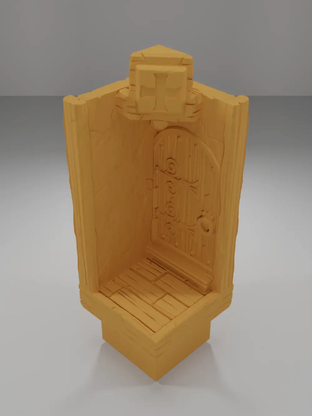 Small Door Angle Left Closed Tall - Medieval Town Part 1 - Dungeon Blocks - MT1-141-NL