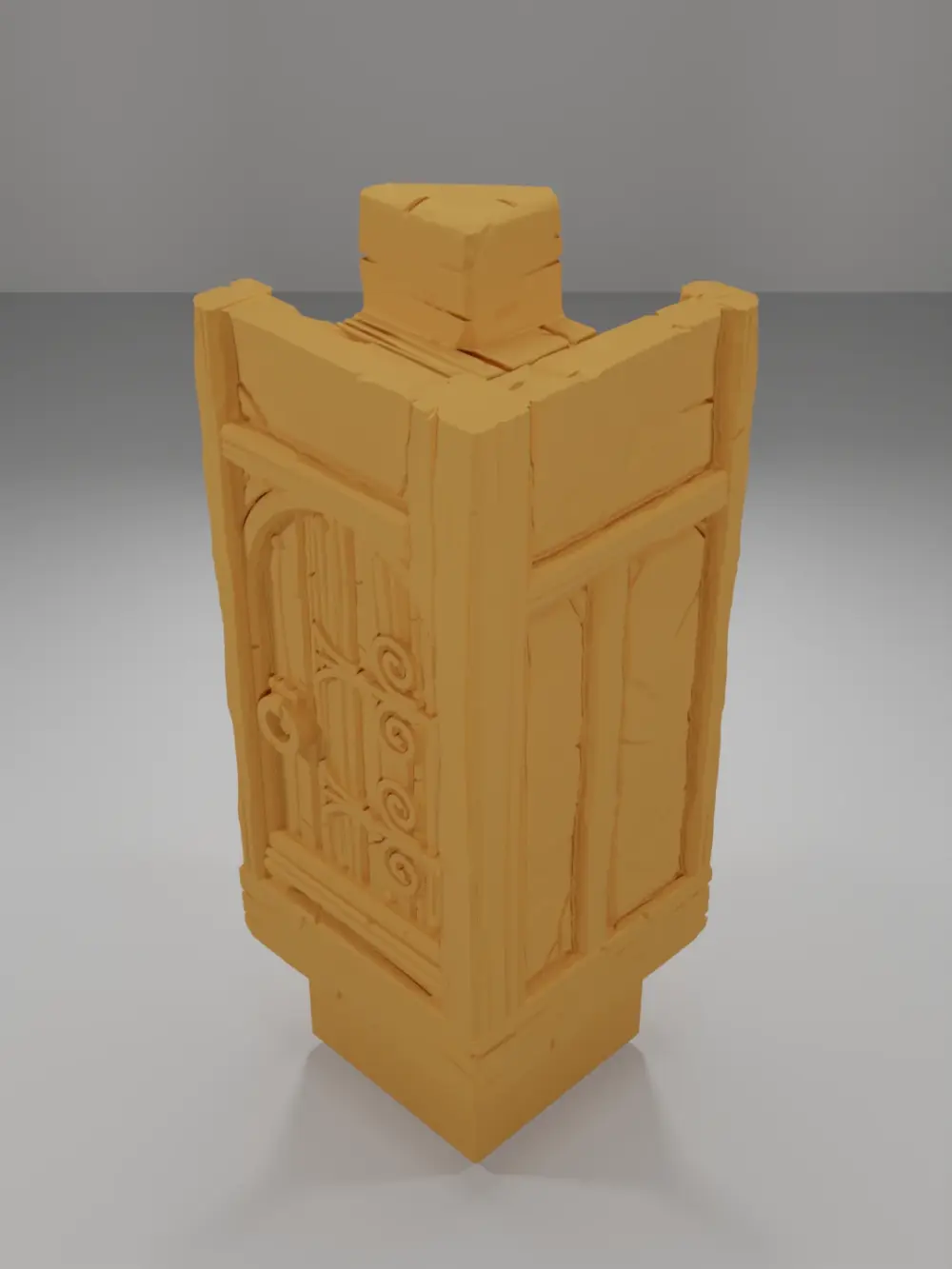 Small Door Angle Left Closed Tall - Medieval Town Part 1 - Dungeon Blocks - MT1-141-NL