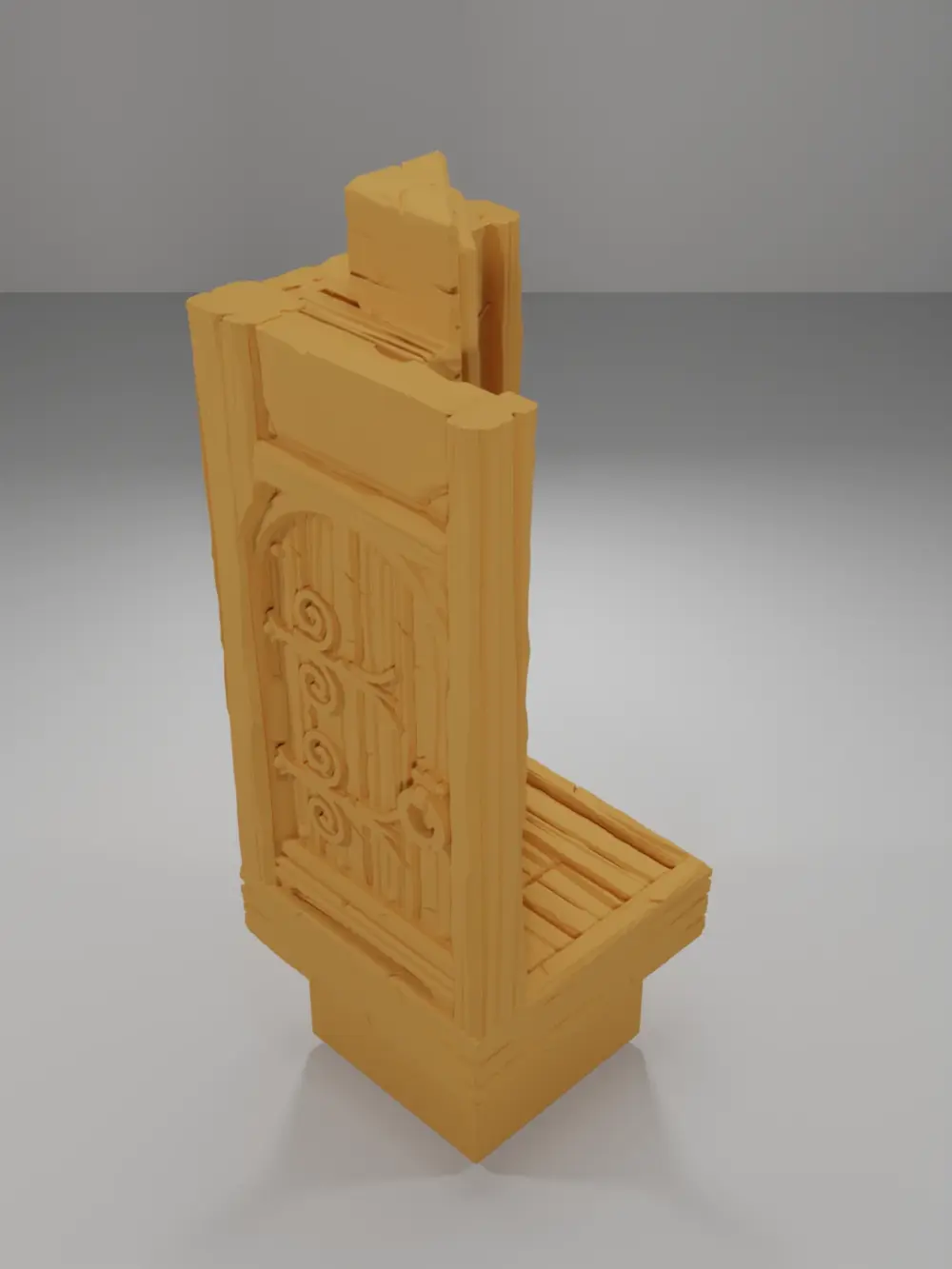 Small Door Angle Right Closed Tall - Medieval Town Part 1 - Dungeon Blocks