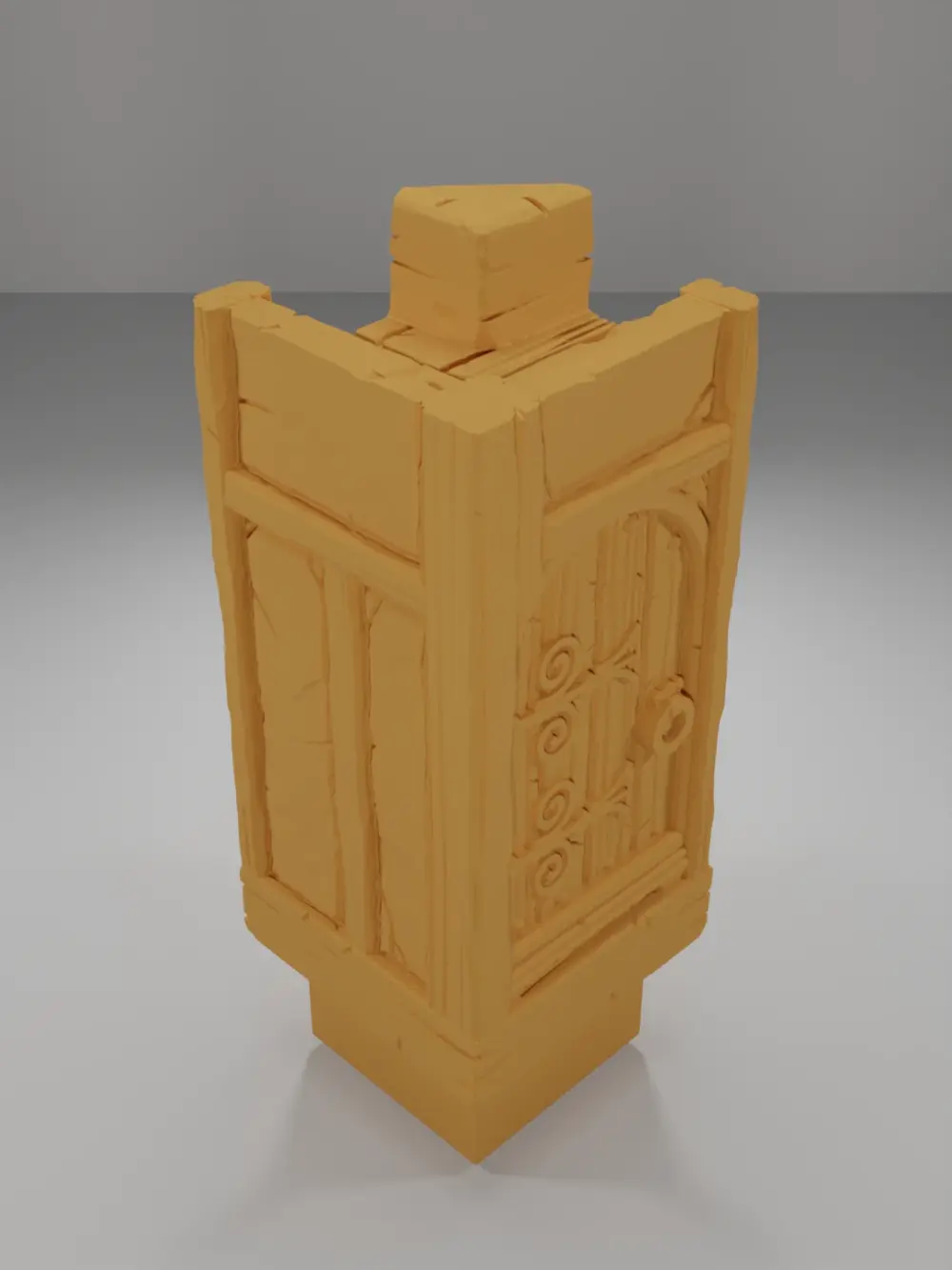 Small Door Angle Right Closed Tall - Medieval Town Part 1 - Dungeon Blocks