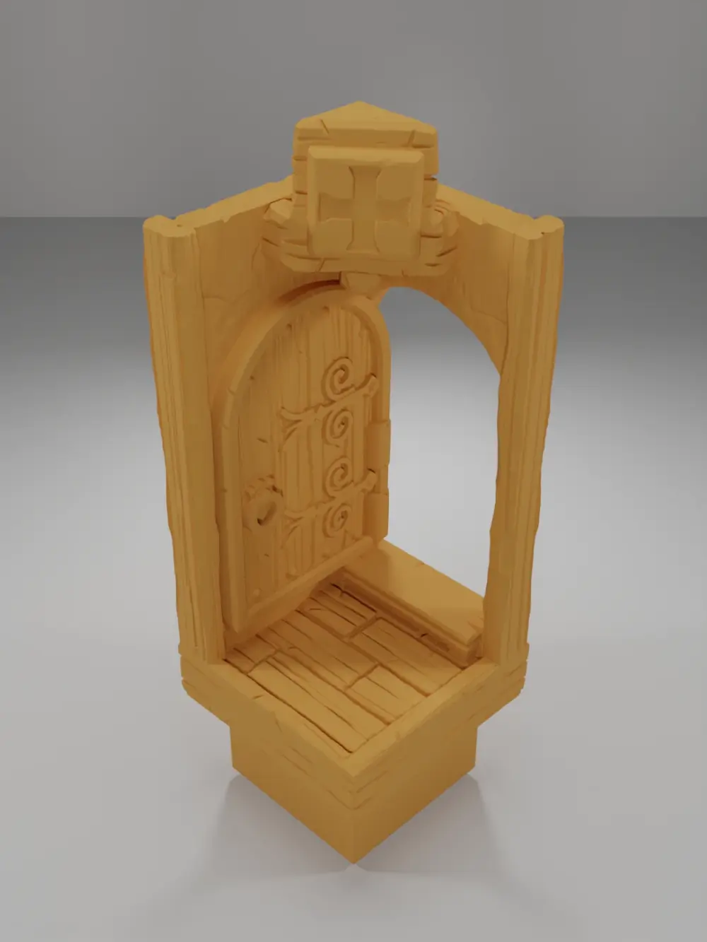 Small Door Angle Left Opened Tall - Medieval Town Part 1 - Dungeon Blocks - MT1-143-NL
