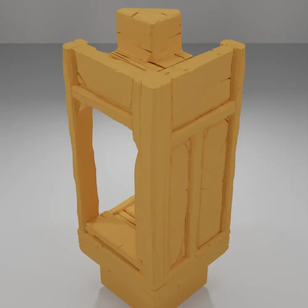 Small Door Angle Left Opened Tall - Medieval Town Part 1 - Dungeon Blocks