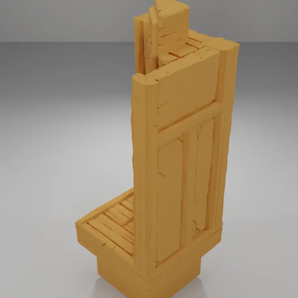 Small Door Angle Right Opened Tall - Medieval Town Part 1 - Dungeon Blocks