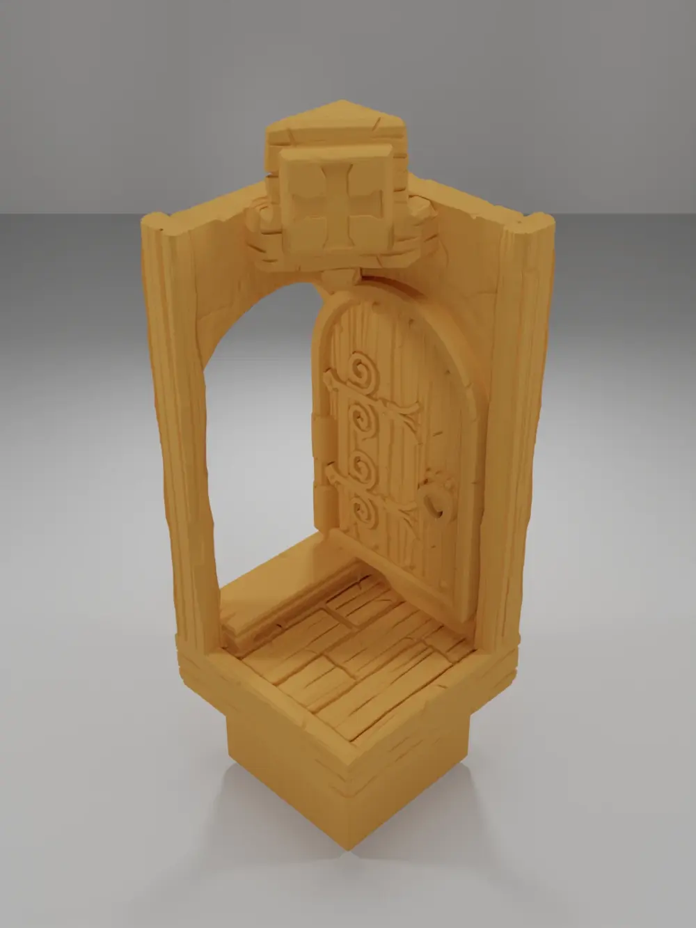 Small Door Angle Right Opened Tall - Medieval Town Part 1 - Dungeon Blocks - MT1-144-NL