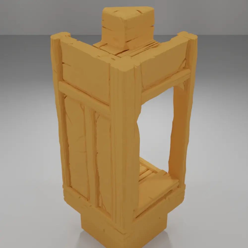 Small Door Angle Right Opened Tall - Medieval Town Part 1 - Dungeon Blocks