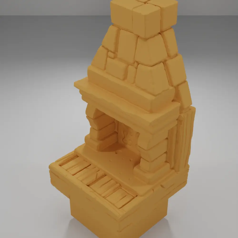 Fireplace Unlit - Medieval Town Part 1 - Dungeon Blocks