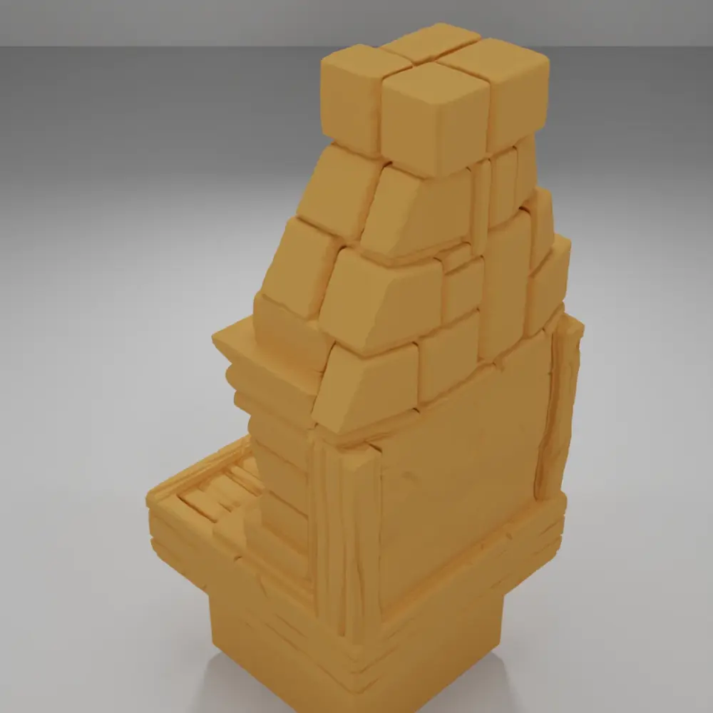 Fireplace Unlit - Medieval Town Part 1 - Dungeon Blocks