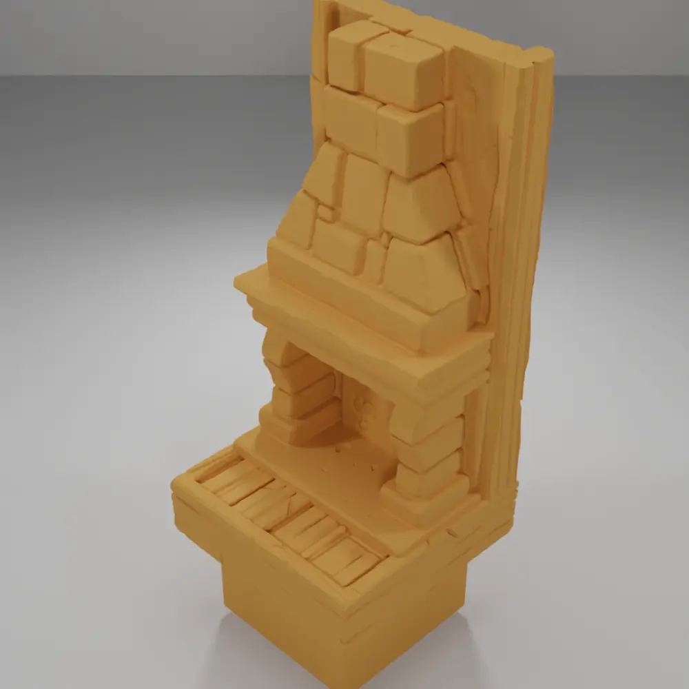 Fireplace Unlit Tall - Medieval Town Part 1 - Dungeon Blocks