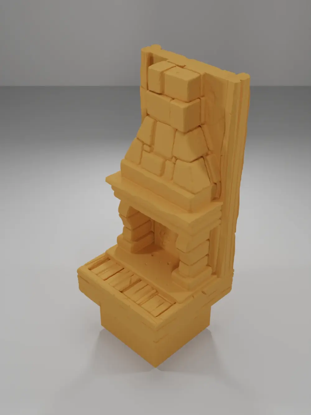 Fireplace Unlit Tall - Medieval Town Part 1 - Dungeon Blocks