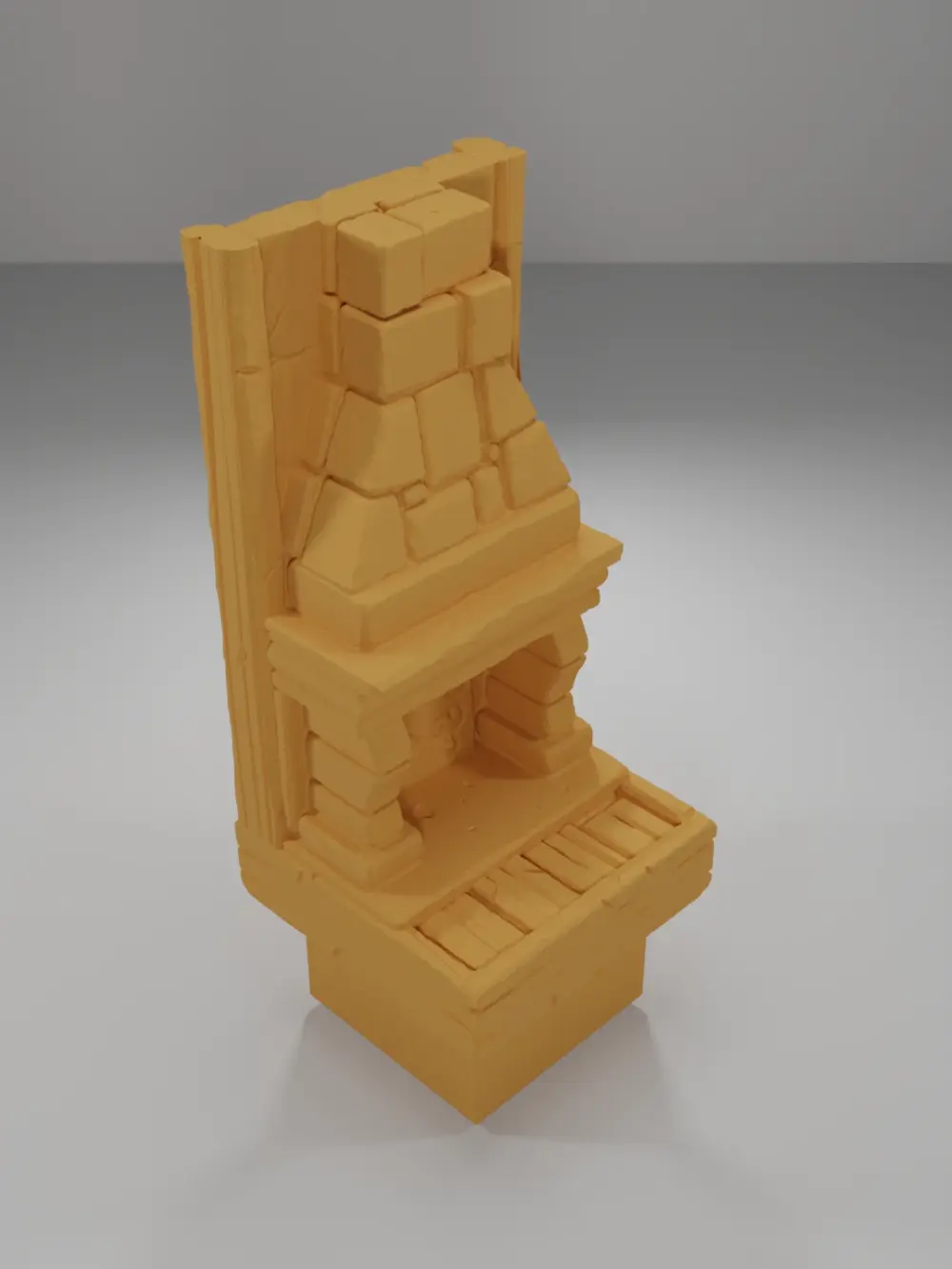 Fireplace Unlit Tall - Medieval Town Part 1 - Dungeon Blocks - MT1-146-NL