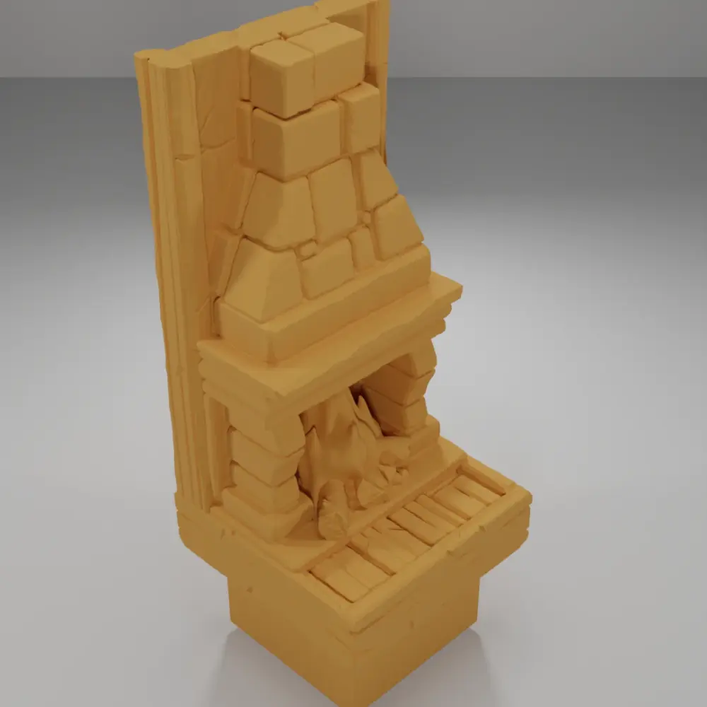 Fireplace Tall - Medieval Town Part 1 - Dungeon Blocks