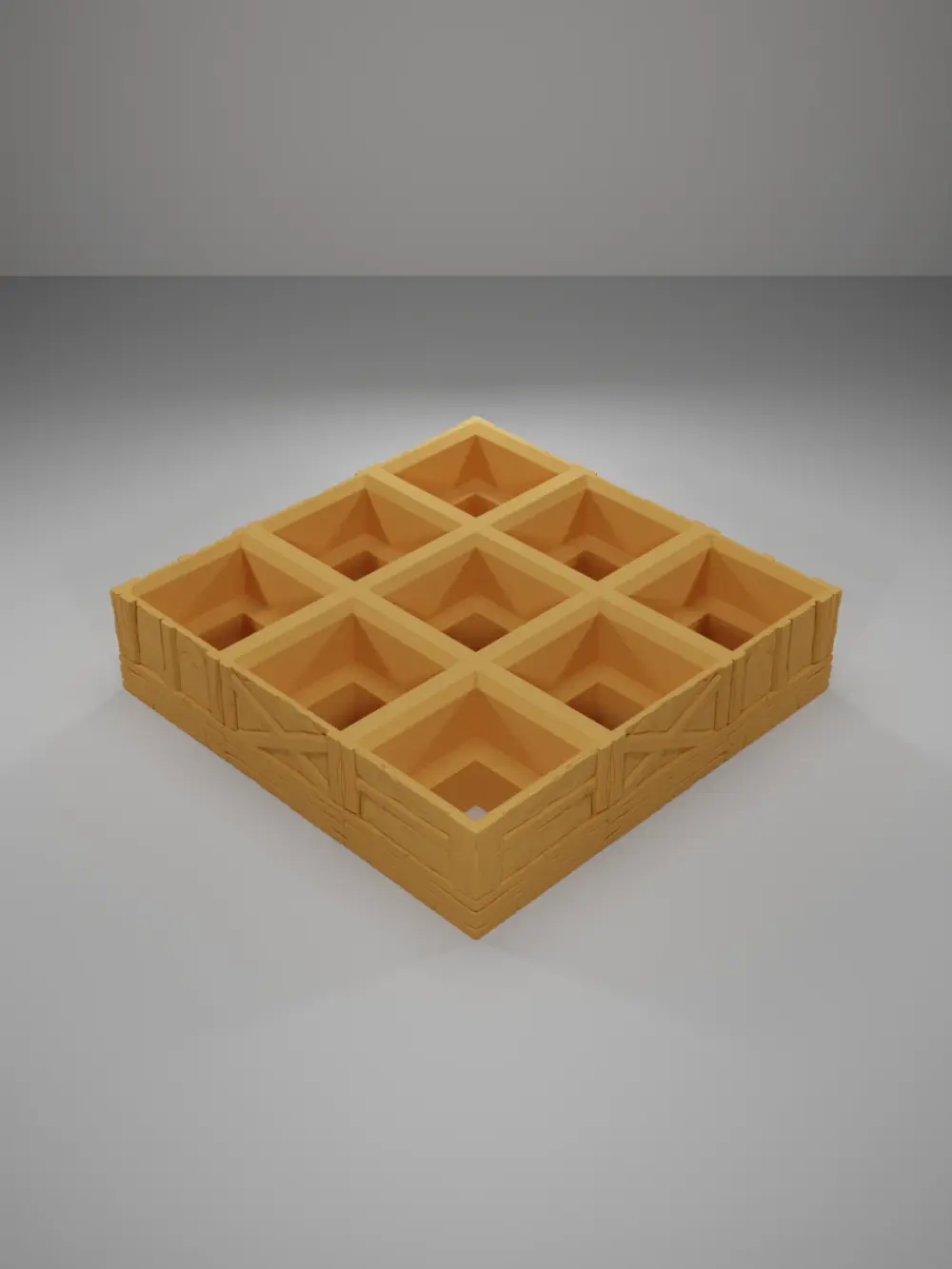 Wood Level Grid 3X3 - Medieval Town Part 1 - Grid