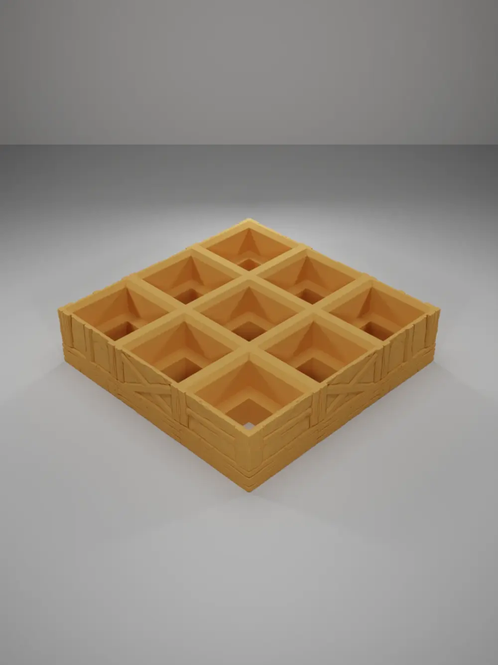 Wood Level Grid 3X3 - Medieval Town Part 1 - Grid