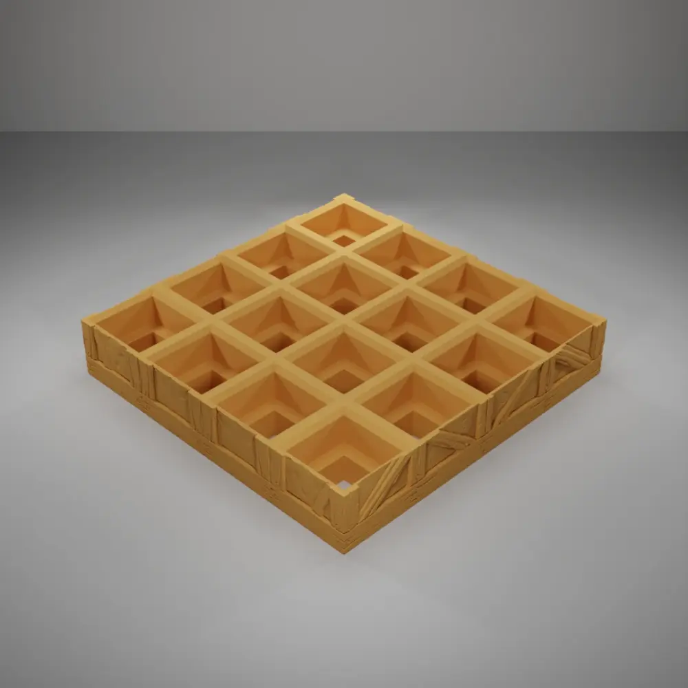 Wood Level Grid 4X4 - Medieval Town Part 1 - Grid