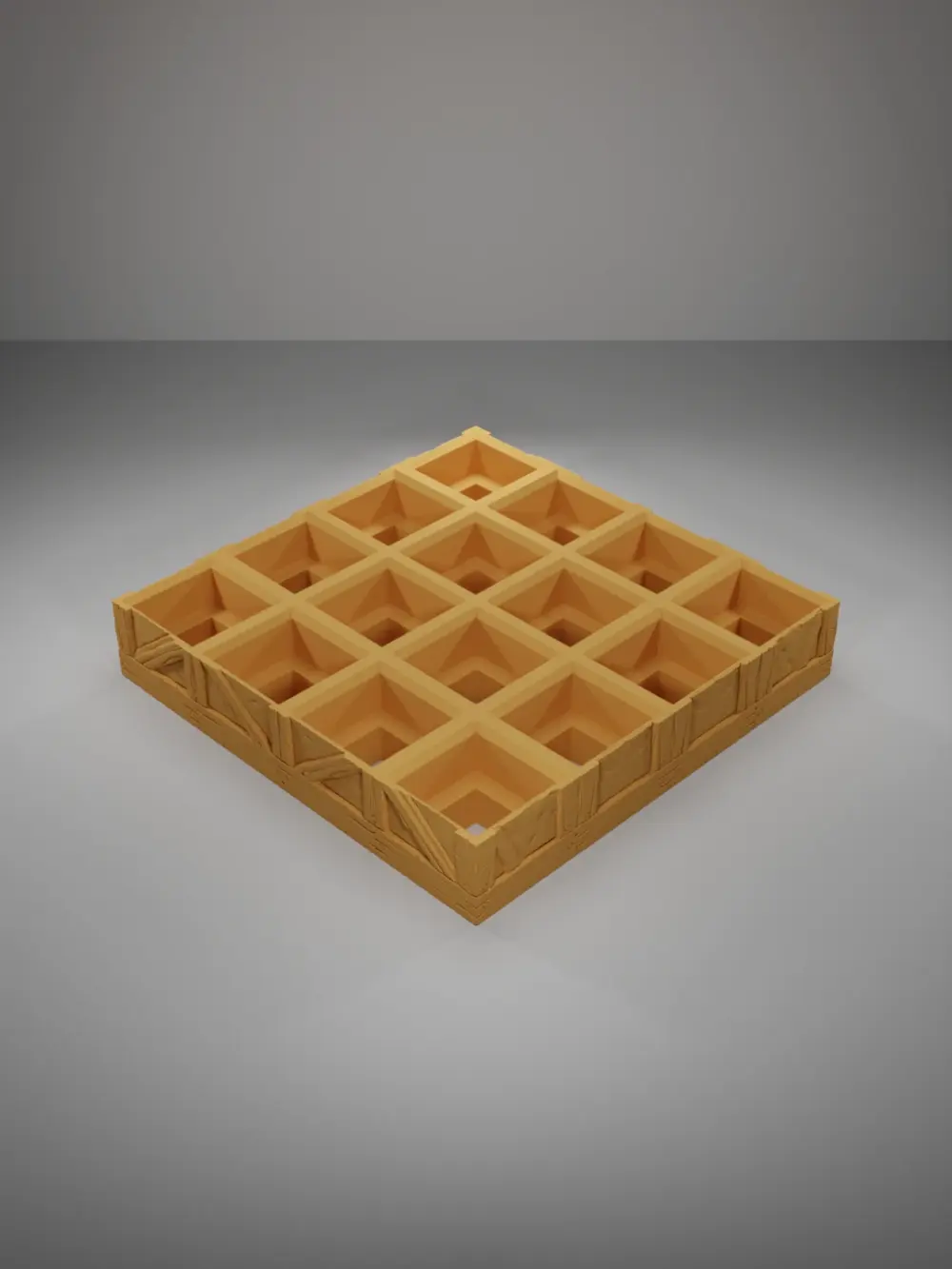 Wood Level Grid 4X4 - Medieval Town Part 1 - Grid