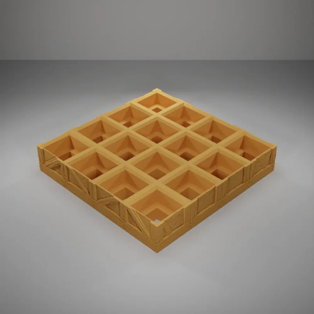 Wood Level Grid 4X4 - Medieval Town Part 1 - Grid