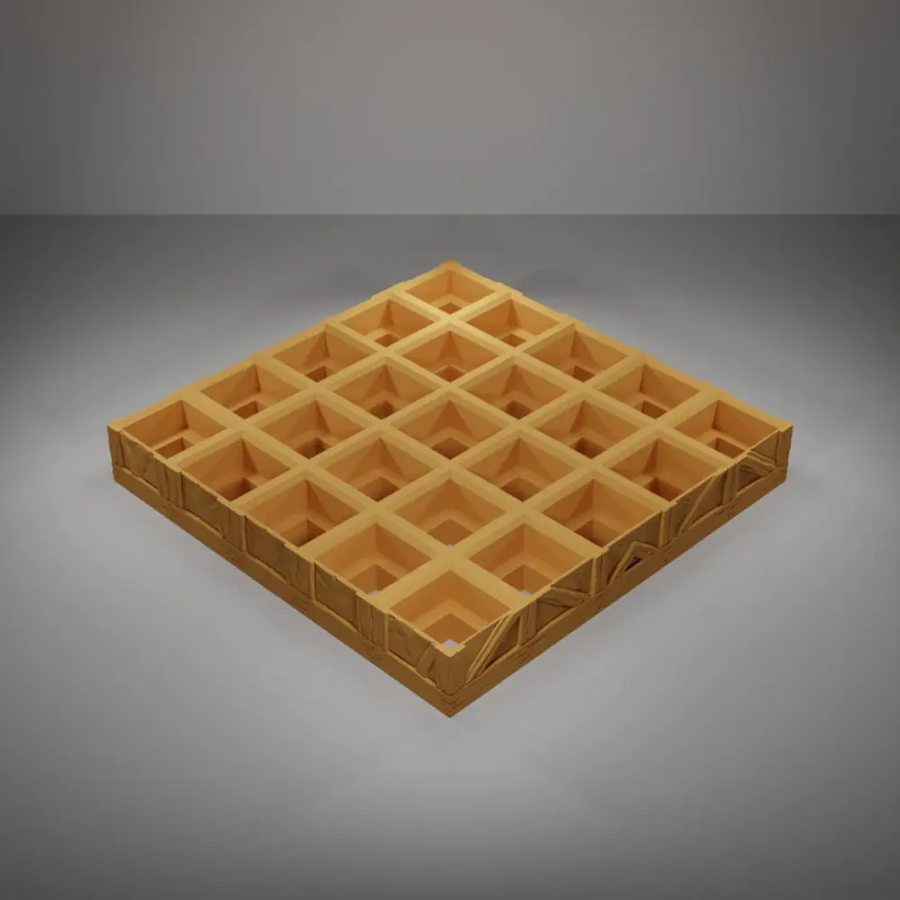 Wood Level Grid 5X5 - Medieval Town Part 1 - Grid