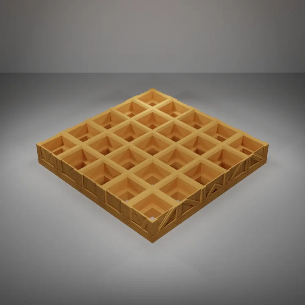Wood Level Grid 5X5 - Medieval Town Part 1 - Grid