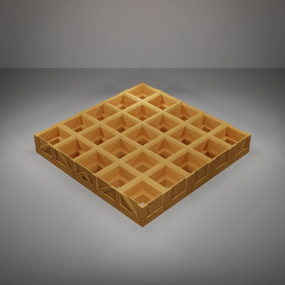 Wood Level Grid 5X5 - Medieval Town Part 1 - Grid