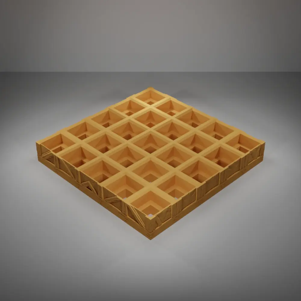 Wood Level Grid 5X5 - Medieval Town Part 1 - Grid