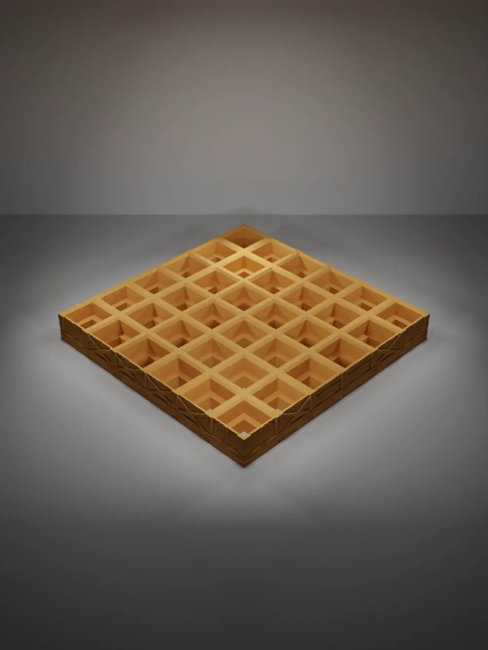 Wood Level Grid 6X6 - Medieval Town Part 1 - Grid